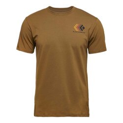 Black Diamond Faded Short Sleeve Tee Men's in Dark Curry